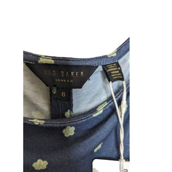 Ted Baker London blue floral jersey maxi dress size 6 (US size 14) - Picture 10 of 13